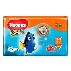 Fralda Descartável Infantil Praia & Piscina Huggies Little Swimmers M 11 Unidades