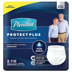 Roupa Intima Descartável Unissex Plenitud Protect Plus P/M 8 Unidades