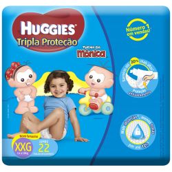 Fralda Descartável Infantil Huggies Tripla Proteção XXG 22 Unidades