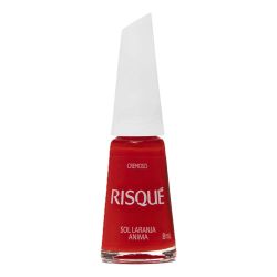 Esmalte Risqué Vermelho Cremoso Sol Laranja Anima 8ml