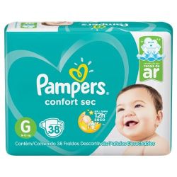 Fralda Pampers Confort Sec Mega G com 38 Unidades