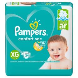 Fralda Pampers Confort Sec Mega Xg com 34 unidades
