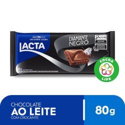 Chocolate Diamante Negro Ao Leite 80g Lacta