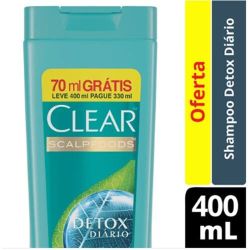 Shampoo Clear 400ml Detox Diário Leve 400ml Pague 330ml