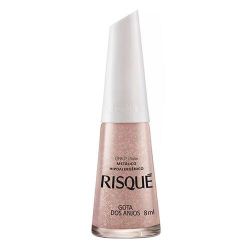 Esmalte Risqué Nude Metálico Gota Dos Anjos 8ml
