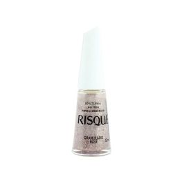 Esmalte Risqué Glitter Rosé Granulado 8ml