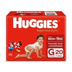 Fralda Huggies Supreme Care G com 20 Unidades