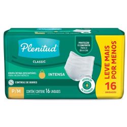 Roupa Intima Plenitud Unissex Classic P/M com16 Unidades Fralda Geriatrica