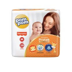 Fralda Pom Pom Derma Protek M com 28 Unidades