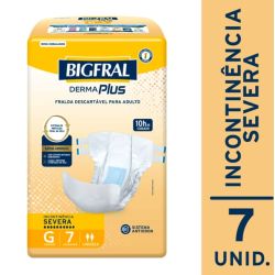 Fralda Geriatrica Bigfral Derma Plus G com 7 Unidades