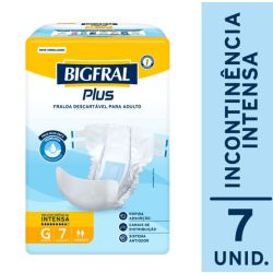 Fralda Geriatrica Bigfral Regular Plus G com 7 Unidades