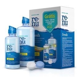 Kit Renu Fresh para Lentes Solução 355ml + Solução 120ml + Estojo para Lentes Bausch + Lomb