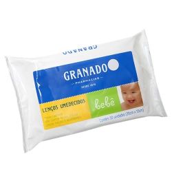 Lenco Umedecido Granado Bebe com 50 Unidades