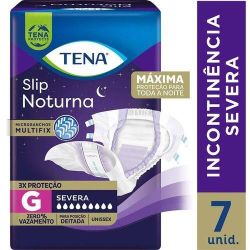 Fralda Geriatrica Tena Slip Noturna G com 7 Unidades