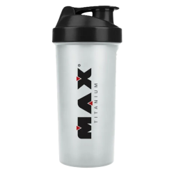 Coqueteleira Clear 700ml Incolor com Tampa Preta - Max Titanium