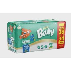Fralda Little Baby Nemo G com 38 Unidades