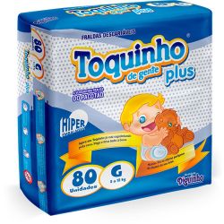 Fralda Toquinho Plus G com 80 Unidades